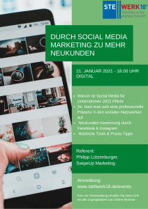 Flyer Social Media 212x300 - Durch Social Media Marketing zu mehr Neukunden - Digital