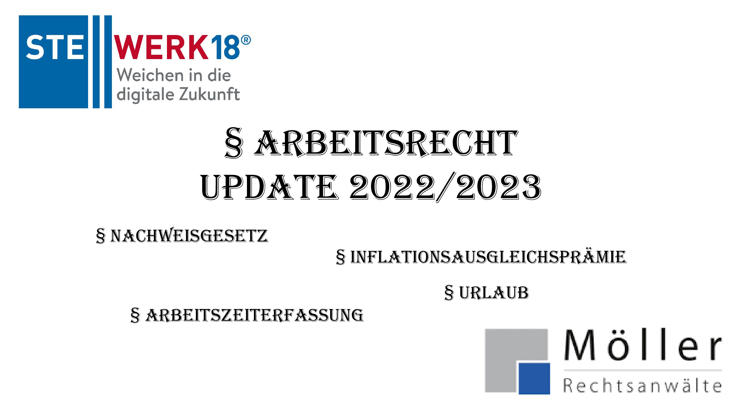 VA Bild RA Moeller Arbeitsrecht pdf - Schon gewusst?  Arbeitsrechtliche Neuerungen aus Rechtsprechung und Gesetz 2022/2023