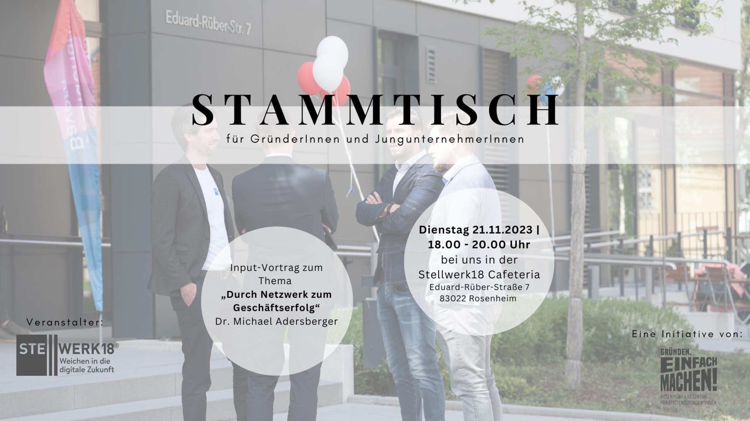 VA Bild Gruendungsstammtisch 20231121 2 pdf - Stammtisch für GründerInnen und JungunternehmerInnen