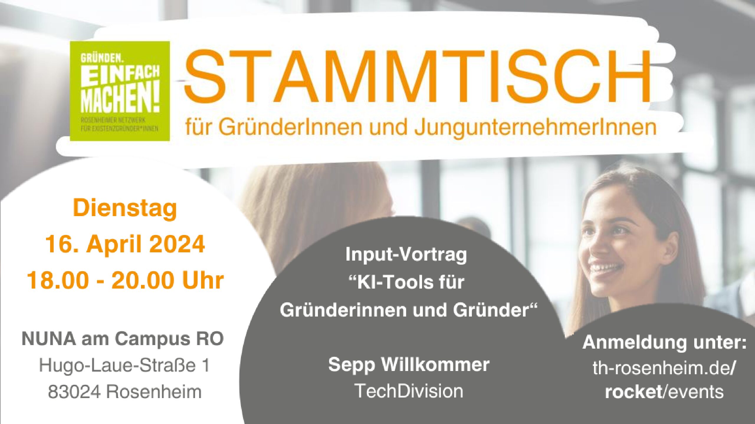 VA Bild Gruendungsstammtisch 20240416 pdf - 2. Stammtisch für GründerInnen und JungunternehmerInnen